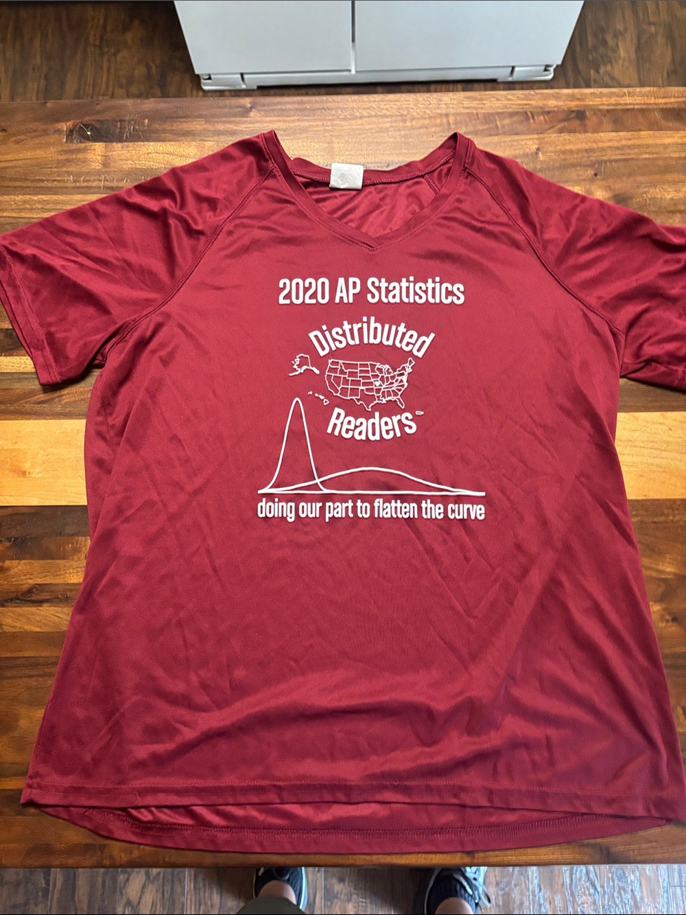 Augusta Sportswear Maroon V-Neck Ladies Tee